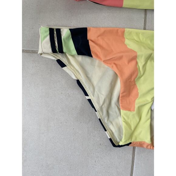 Rip Curl Swim Bikini Bandeau Swimsuit Geometric Print Swimwear - Picture 5 of 11